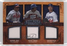 2008 Ballpark Collection Six Swatch Memorabilia Andruw Jones Rafael Furcal 2s2