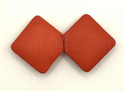 Vintage Red Plastic Belt Buckle Diamond Shaped