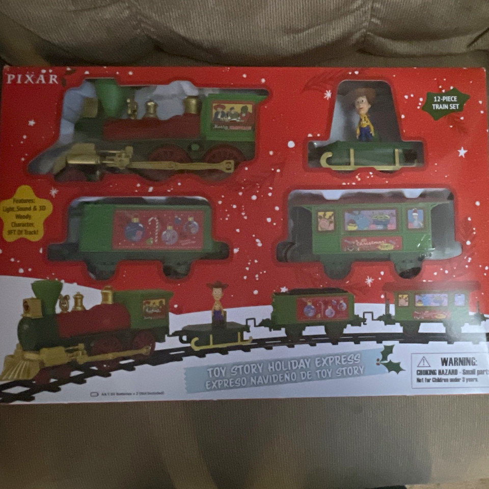 Pixar Toy Story Holiday Express 12pc Starter Train Set Loco Coal ...