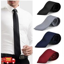 New Men's Dress Tie Solid Color Classic Neck Tie Necktie Wedding Formal USA