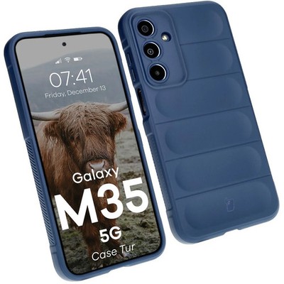 Handyhülle für Galaxy M35 5G Bizon Case Cover Futeral Tasche Etui Dunkelblau