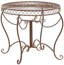 Gartentisch Sheela aus pulverbeschichtetem Eisen wetterfest im Jugendstil