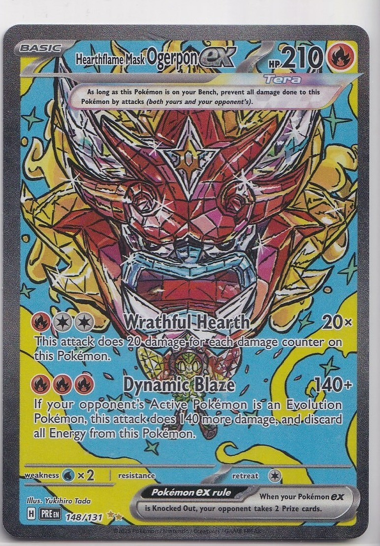 Hearthflame Mask Ogerpon ex SV: Prismatic Evolutions 148/131 NM Holo