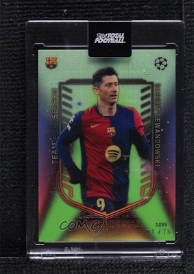 2024 Topps Total Football Team of the Season Green 1/75 Robert Lewandowski 14dq