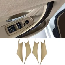 4PCS Car Door Handle Cover Interior Door Pull Handles Protective 4PCS Beige