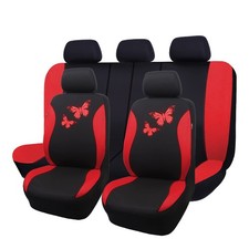 Universal Red Flying Banner Butterfly Fashion Car Seat Cover Set for Ladies