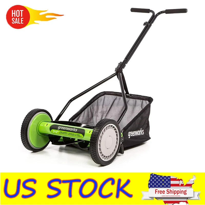 Greenworks reel lawn mower sales