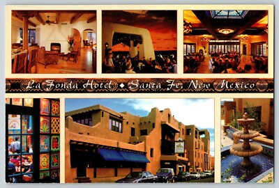 Postcard Continental - La Fonda Hotel Interior - Santa Fe New Mexico