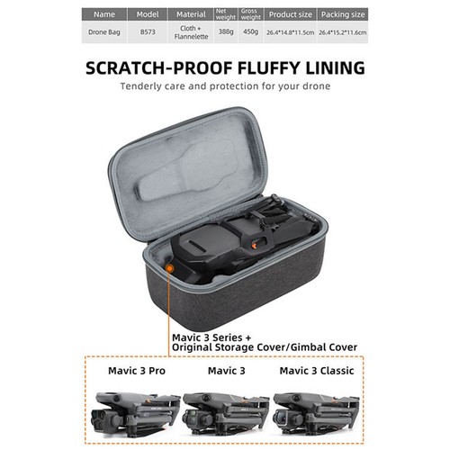Drone Fuselage Storage Bag For DJI MAVIC 3/3 Cine/Classic/3 Pro/3 Pro Cine - Picture 10 of 10