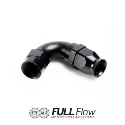 Nuke Performance Full Flow PTFE Alu Fitting 120° Dash 8 Schraub Anschluss AN8