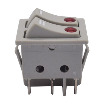 1pc DEFOND DRH-2415 6pin 2-position 16A 250VAC Wippschalter With Red Lamp