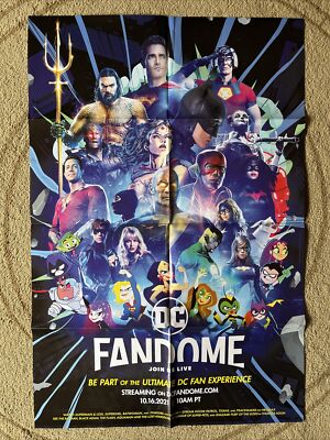DC FanDome Virtual Fan Event 2021 Folded Poster 24''x36'' New  