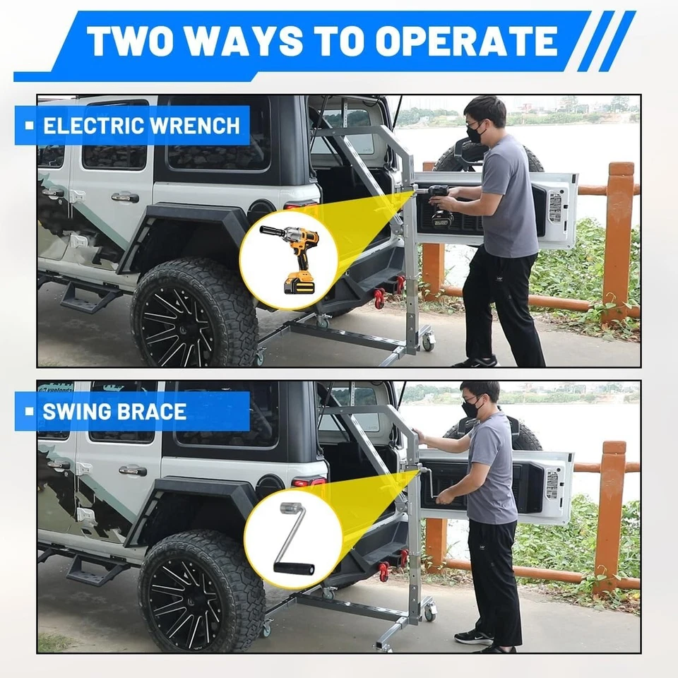 Elevador de extracción de techo rígido para Jeep Wrangler JK JL 2007-2025 montaje Ford Bronco Foto 4 de 4