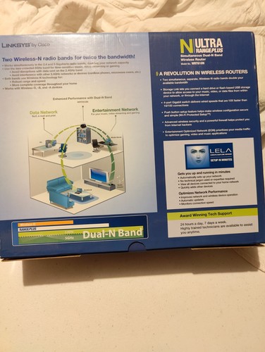NEW Linksys WRT610N 270 Mbps Gigabit Wireless N Router Simultaneous Dual-N Band - Picture 2 of 4