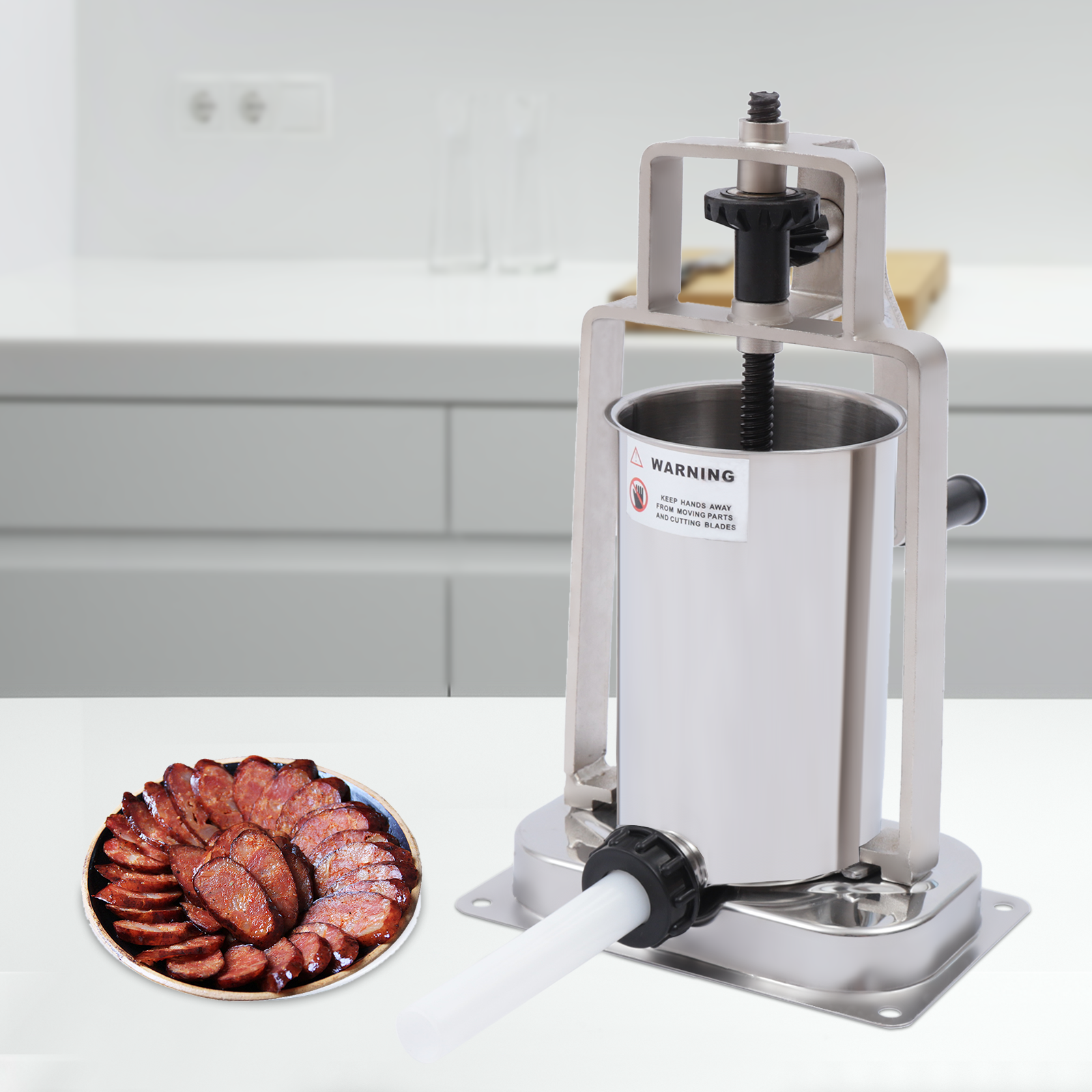 Vertical Sausage Stuffer Meat Filler Machine Sausage Maker Stainless Steel 5 lbs eBay