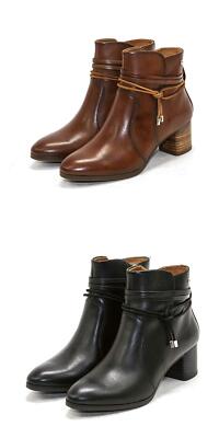NEW Pikolinos Womens Booties Calafat Leather Zip-Up Shoes Ankle Boots
