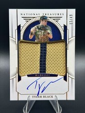 2024 National Treasures Tyler Black Prospect Material Signatures Gold Auto /49