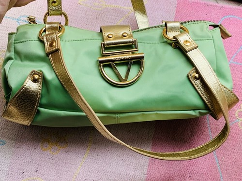 Borsa Mario Valentino PERFETTA Originale Verde Oro Borsetta Cm 32x18 | eBay