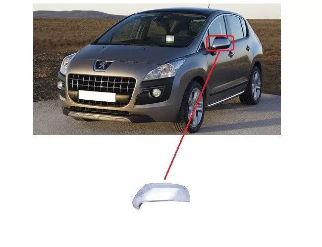 Peugeot 3008 chrome wing mirror deals cover