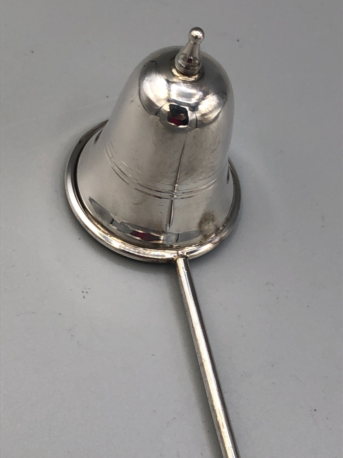 Vintage Sterling Silver Candle Snuffer with hanglng loop on end 9 1/8