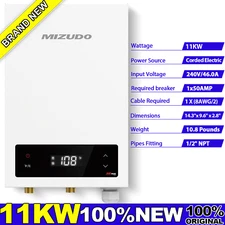 11KW 240V Electric Tankless Water Heater Instant Hot On-demand for whole house