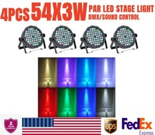 4x 54 LED RGBW Stage PAR 64 Light 162W Party Lighting DMX DJ Show Strobe Uplight
