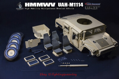GO-TRUCK 1/6 Scale Heavy Armored HMMWV UAH-M1114 Car Model For 12