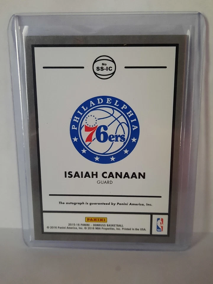 2015-16 Donruss Signature Series #SS-IC Isaiah Canaan Auto 76ers - Image 2 of 2