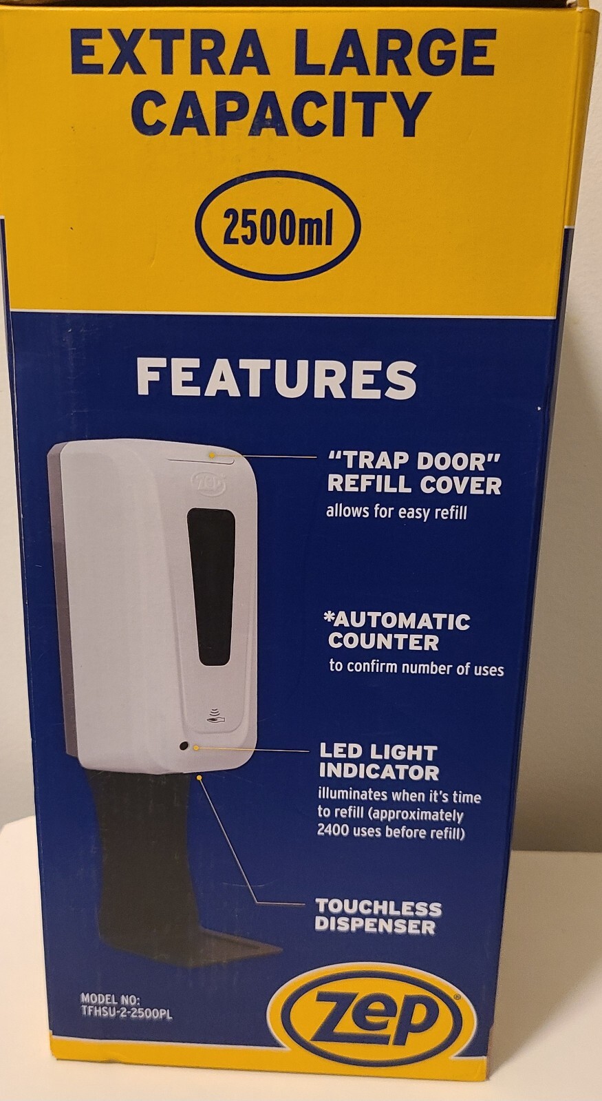 Zep TFHSU22500ML TouchFree Motion Hand Dispenser w/ Wall Mount