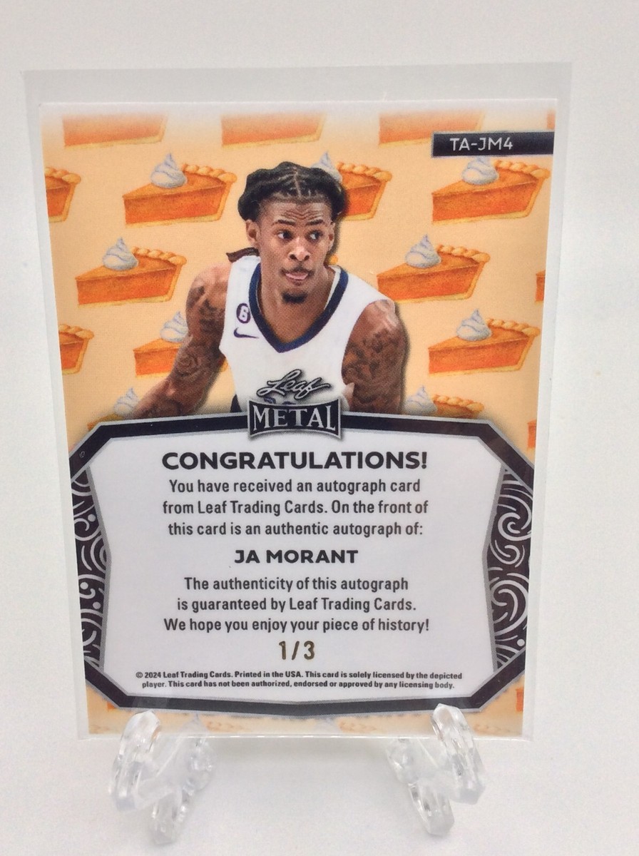 2024 Leaf Metal Thanksgiving Ja Morant /3 pumpkin pie auto # TA 