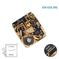 ETA E10.391 Swiss Movement,  Analog Digital Movement, Chronograph, Without Stem.