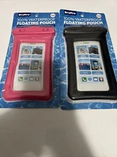 Set Of 2 Waterproof Floating Cell Phone Pouch W/ Strap