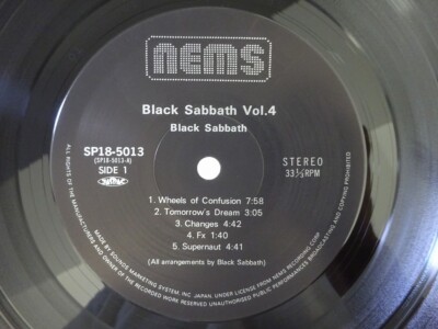 Black Sabbath Vol.4 NEMS 国内盤 LP レコード Black Sabbath Vol 4 NEMS SP18-5013 Japan VINYL LP | eBay