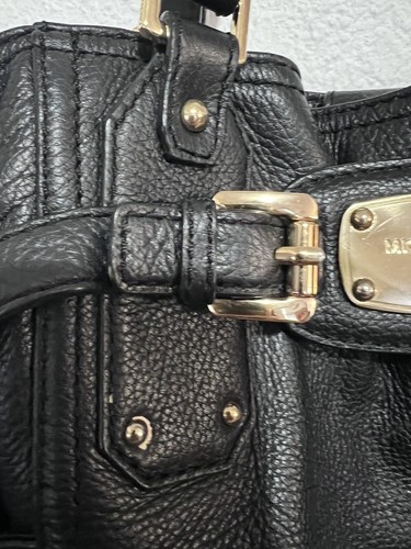 Michael Kors Gansevoort Large  Black Leather Satchel Handbag. Removable Strap - Picture 4 of 23