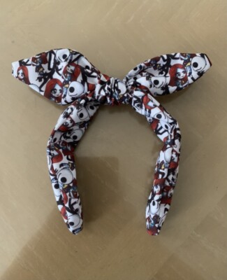Nightmare before Christmas Inspired~White~Fabric~Girls~Bow Knot Headband
