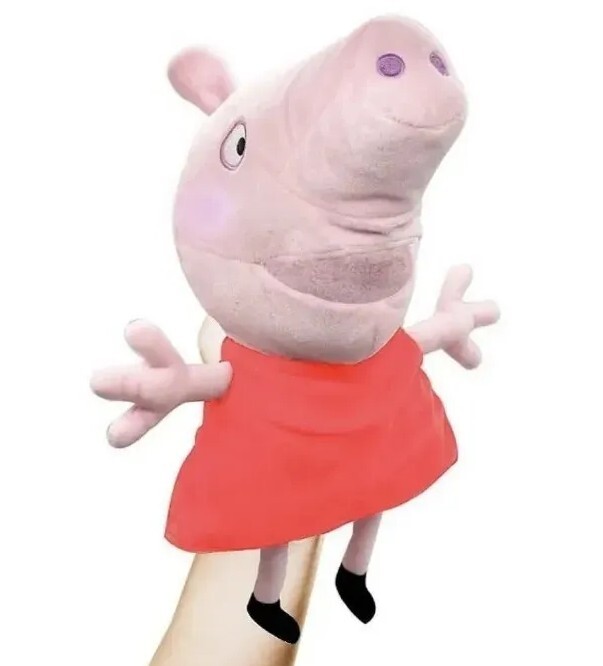 NEW WITH TAGS! HASBRO ~ PEPPA PIG HAND PUPPET ~ PLUSH CUDDLY TOY ~ FROM BIRTH