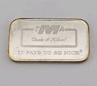 TMA Thanks A Million It Pays To Be Nice 1oz .999 Vintage Silver Bar Very Rare