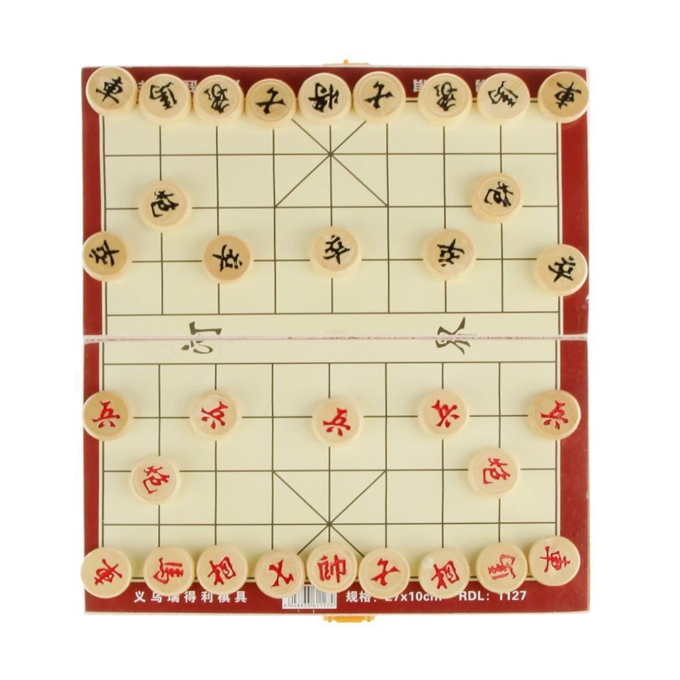 Portable Xiangqi Chinese Chess Set Foldable Board Game Chess - Image 4 of 4