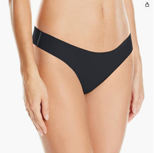NEW Under Armour Women's Pure Stretch Thong,Black/Graphite, Large