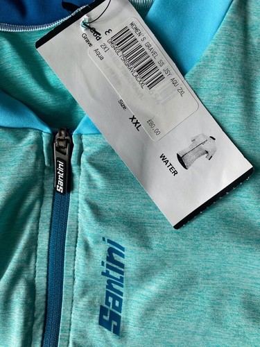 Santini Women's Gravel Short Sleeve Cycle Jersey Top - Aqua - RRP £80 - Picture 11 of 11