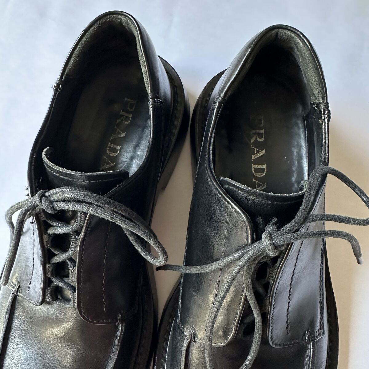 Vtg Archive Prada 1999 FW Runway Leather Derby Y2k Italy Vtg Archive Prada 1999 FW Runway Leather Derby Y2k Italy