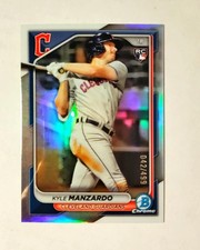Kyle Manzardo 2024 Bowman Chrome RC REFRACTOR 042/499 Guardians #86 Raw RC V6