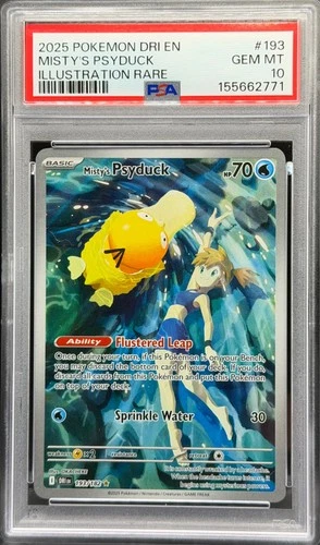 2025 Pokemon Destined Rivals Misty's Psyduck IR #193 PSA 10 Illustration Rare