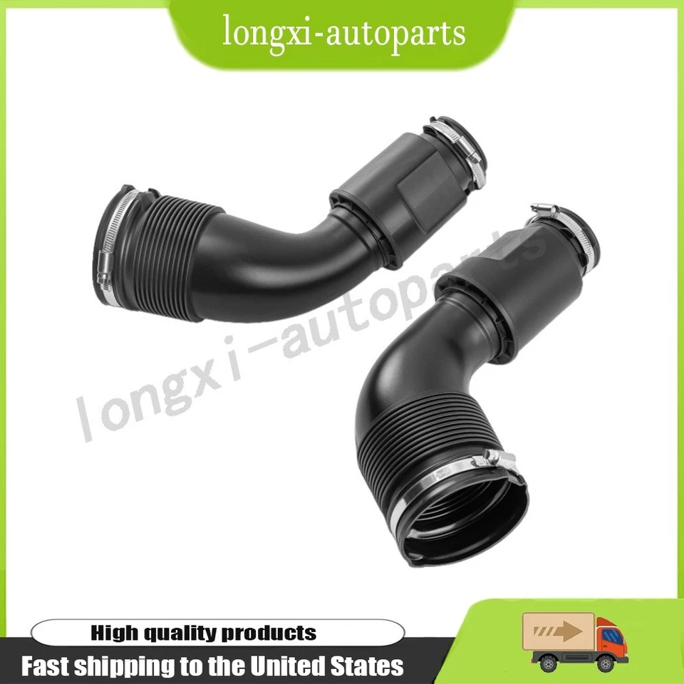 Par de tubos de manguera de admisión de aire del motor trasero izquierdo y derecho para Audi A8 D4 S8 4H 4,0 L Foto 2 de 4