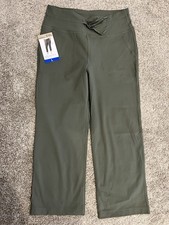 NEW Mondetta Women's L High-Rise Capri With Drawcord Moisture-Wicking Green