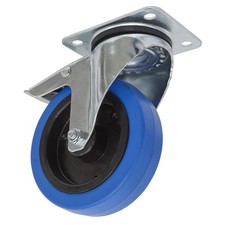Image of Sealey SCW3125SPL Castor Wheel Swivel Plate with Total Lock Ø125mm