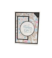 Card Kit "Thinking of You"   Pretty blue papers Set of 4 DIY