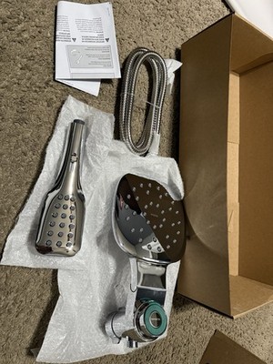 Moen 220C5EP Chrome Multi Function 1.75 GPM Square Spray Head & Handshower NEW