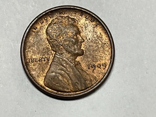 1909 VDB Lincoln Wheat Cent Good Details Some Luster #2