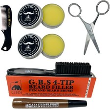 G.B.S Mustache Wax Extra Strong Hold Fragrance Free Inlcudes Handmade Mustache C